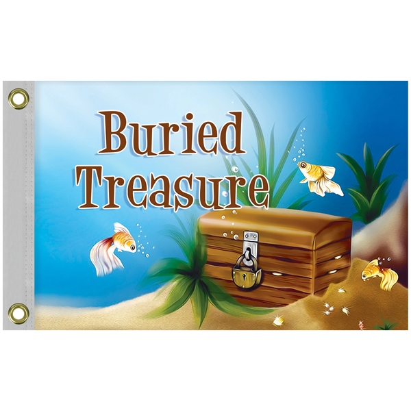 12" x 18" Single Reverse Knitted Polyester Rectangle Boat Flag... from ASI 80228 Quinn