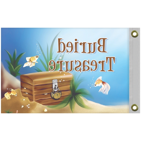 12" x 18" Single Reverse Knitted Polyester Rectangle Boat Flag... from ASI 80228 Quinn