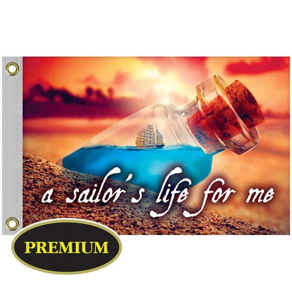 16" x 24"  Single Reverse Knitted Polyester Rectangle Boat Flag... from ASI 80228 Quinn