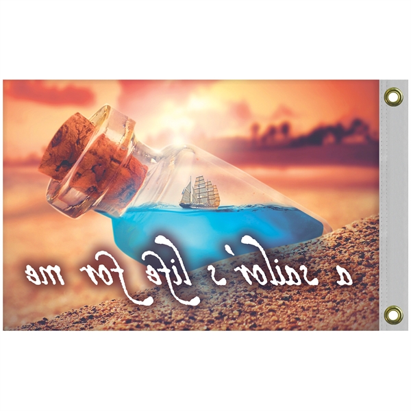 16" x 24"  Single Reverse Knitted Polyester Rectangle Boat Flag... from ASI 80228 Quinn