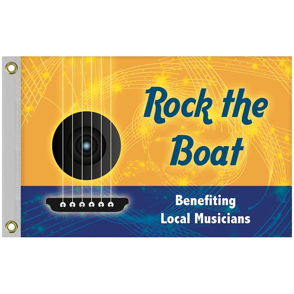 24" x 36"  Single Reverse Knitted Polyester Rectangle Boat Flag... from ASI 80228 Quinn