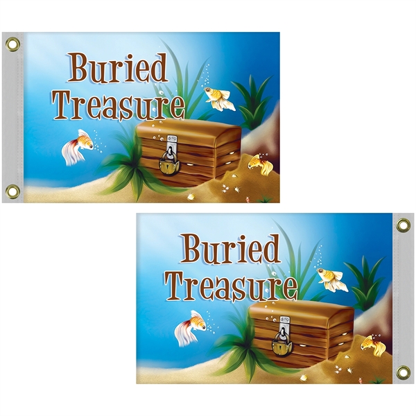 12" X 18"  Double Sided Knitted Polyester Rectangle Boat Flag... from ASI 80228 Quinn