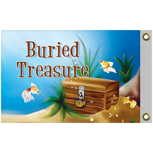 12" X 18"  Double Sided Knitted Polyester Rectangle Boat Flag... from ASI 80228 Quinn