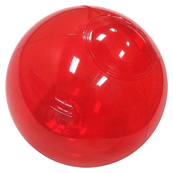Inflatable translucent Red beach ball.... from ASI 31977 Adline Industries Inc