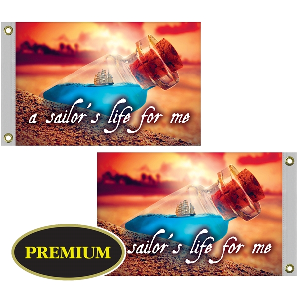 16" x 24" Double Sided Knitted Polyester Rectangle Boat Flag... from ASI 80228 Quinn