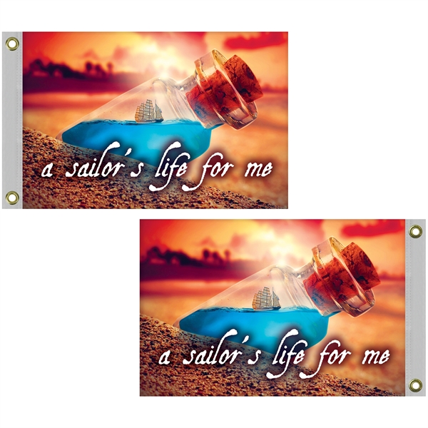 16" x 24" Double Sided Knitted Polyester Rectangle Boat Flag... from ASI 80228 Quinn