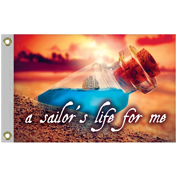 16" x 24" Double Sided Knitted Polyester Rectangle Boat Flag... from ASI 80228 Quinn