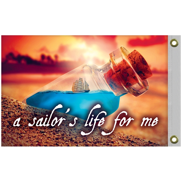 16" x 24" Double Sided Knitted Polyester Rectangle Boat Flag... from ASI 80228 Quinn