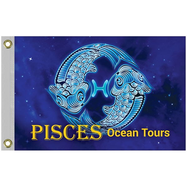 16" x 24" Double Sided Knitted Polyester Rectangle Boat Flag... from ASI 80228 Quinn