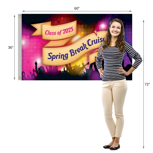 36" x 60" Double Sided Knitted Polyester Rectangle Boat Flag... from ASI 80228 Quinn