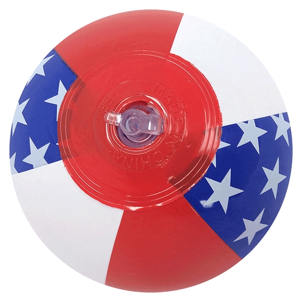 Inflatable patriotic red-white-blue panels with white stars design beach ball.... from ASI 31977 Adline Industries Inc