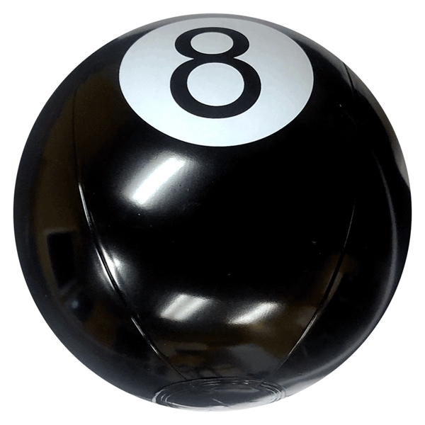 Inflatable black 8-ball with white markings.... from ASI 31977 Adline Industries Inc