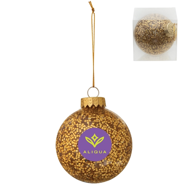 3 1/8" shatter-resistant glittery ornament.... from ASI 62190 Illini