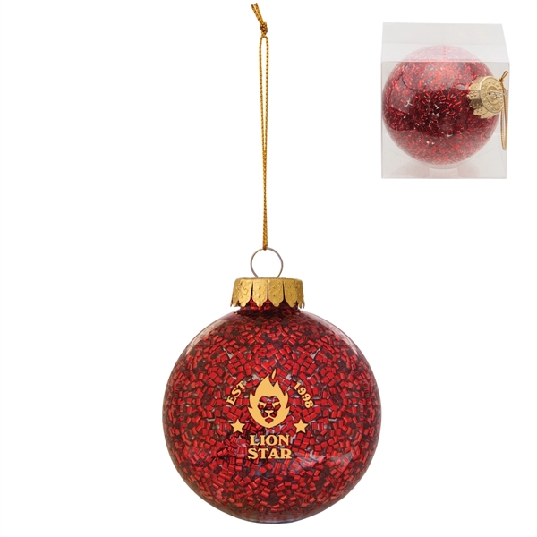3 1/8" shatter-resistant glittery ornament.... from ASI 62190 Illini