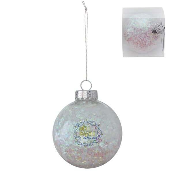 3 1/8" shatter-resistant glittery ornament.... from ASI 62190 Illini