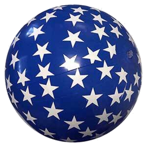 Inflatable patriotic red-white-blue panels with white stars design beach ball.... from ASI 31977 Adline Industries Inc