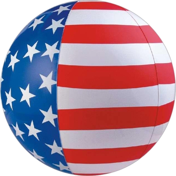 Inflatable patriotic red-white-blue panels with white stars design beach ball.... from ASI 31977 Adline Industries Inc