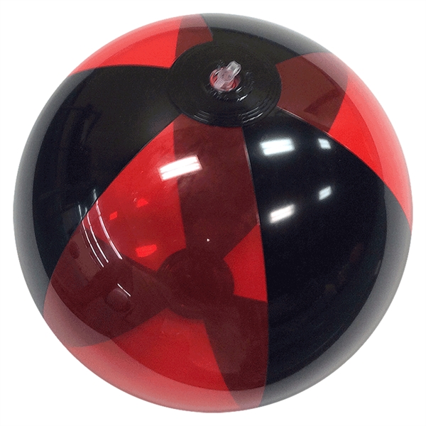 Inflatable alternating translucent red-black colored panel beach ball.... from ASI 31977 Adline Industries Inc