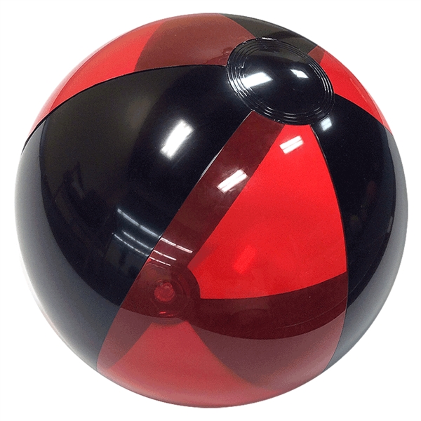 Inflatable alternating translucent red-black colored panel beach ball.... from ASI 31977 Adline Industries Inc