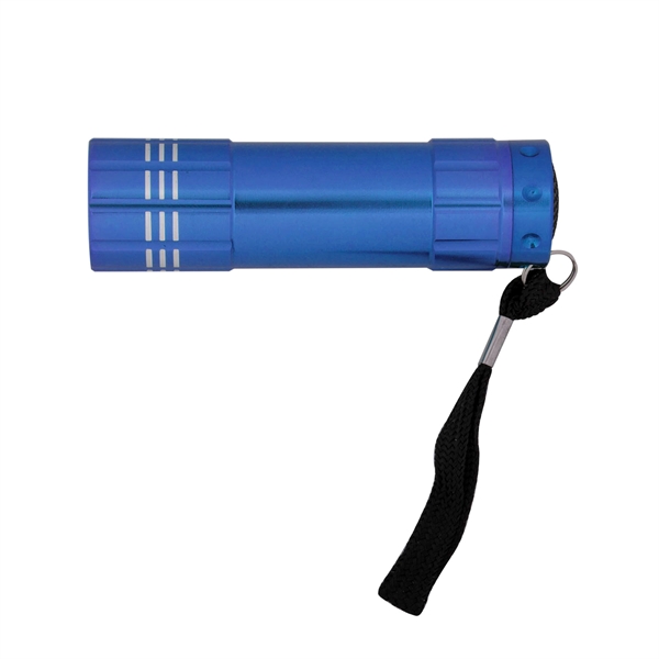 Aluminum flashlight comes with nine bright white LED light bulbs. Three... from ASI 41511 Brainchild USA Inc / BrainChild Gift Club