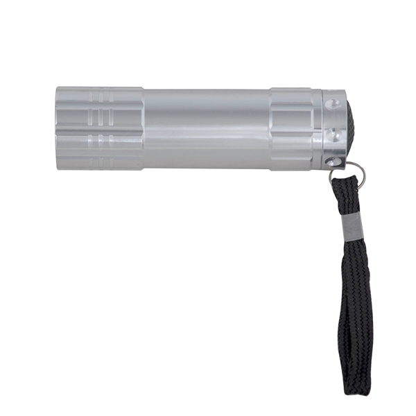 Aluminum flashlight comes with nine bright white LED light bulbs. Three... from ASI 41511 Brainchild USA Inc / BrainChild Gift Club