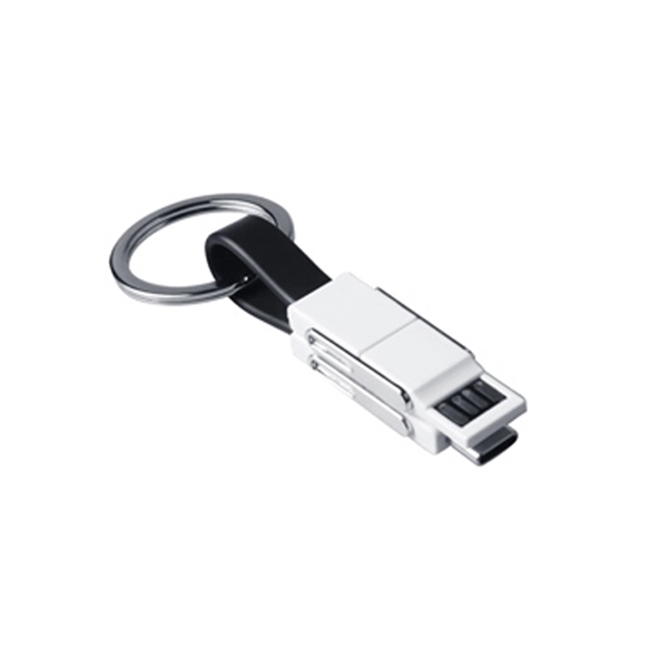 4-in-1 magnet charging cable with a key ring design and ultra-fast... from ASI 37218 Athena Promo (tm)