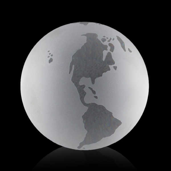 Clear/Frosted globe with frosted ocean desk accessory, 3" dia.... from ASI 84592 St Regis Group