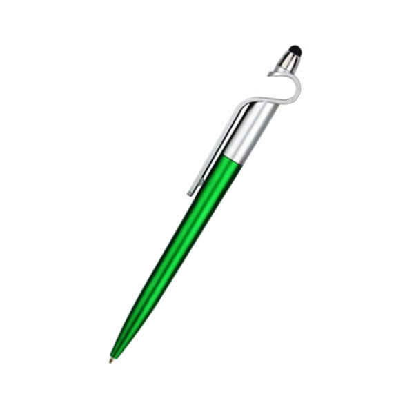 Ballpoint pen with a painted metallic surface, a stylus, and a... from ASI 37218 Athena Promo (tm)