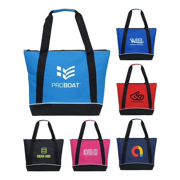 Jumbo Two-Tone Zipper Tote Bag... from ASI 31517 Admart Products / Admart Line