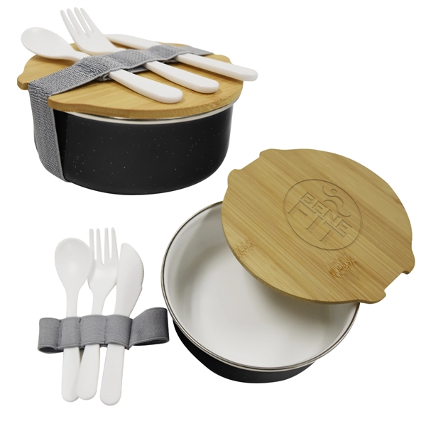 Campfire circle bento box for storing food for later consumption.... from ASI 61125 Hit Promotional Products / Hit®