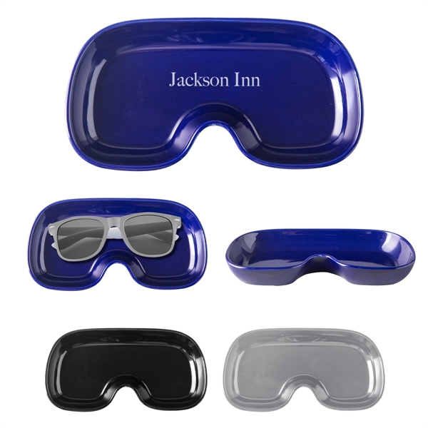 Catchall ceramic eyewear tray made of stoneware for presenting glasses to... from ASI 61125 Hit Promotional Products / Hit®