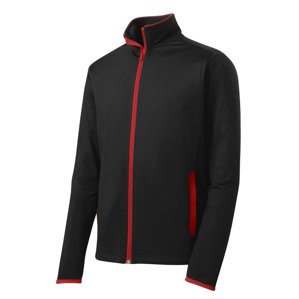 Sport-Tek Sport-Wick Stretch Contrast Full-Zip Jacket.... from ASI 84863 SanMar