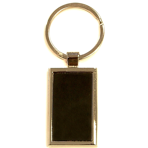 Rectangular shape chrome metal key holder... from ASI 74585 Nu Promo International / Nu Promo Line