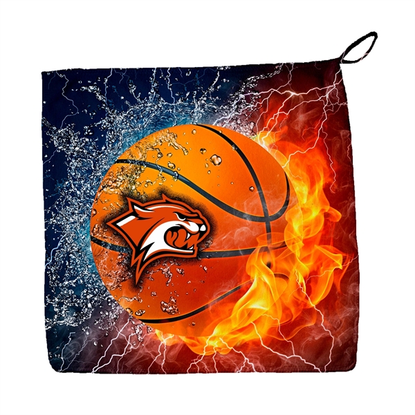 11.5" x 11.5" dye-sublimated rally towel made of microfiber material with... from ASI 52840 Evans Manufacturing