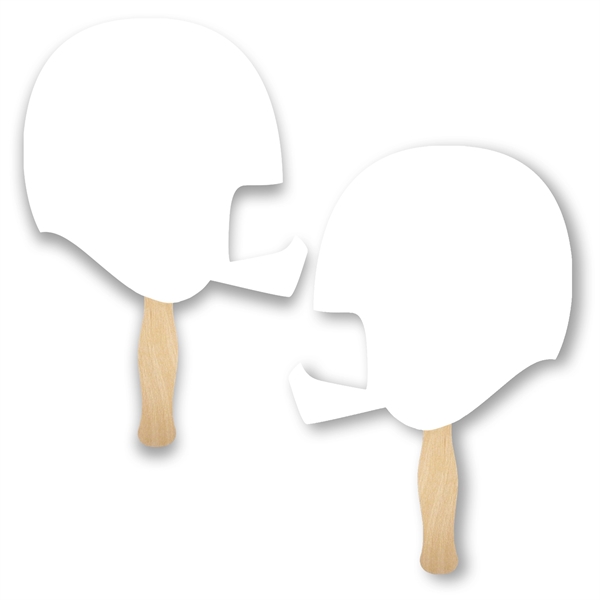 Sandwich style stock shape Helmet hand fan with wood handle (... from ASI 93520 Ventura Inc