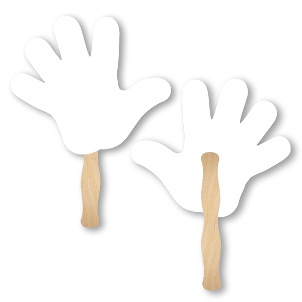 Stock Hand shape hand fan with wood handle ( wood stick)... from ASI 93520 Ventura Inc