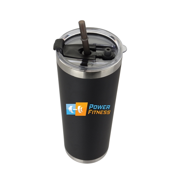 20 oz. stainless steel tumbler with plastic reusable straw.... from ASI 63549 Jornik Manufacturing Corp / Jornik