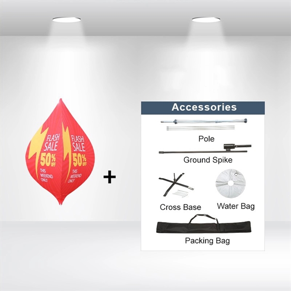 Eye catching spinning dart banner with a unique shape.... from ASI 66230 Landes Inc