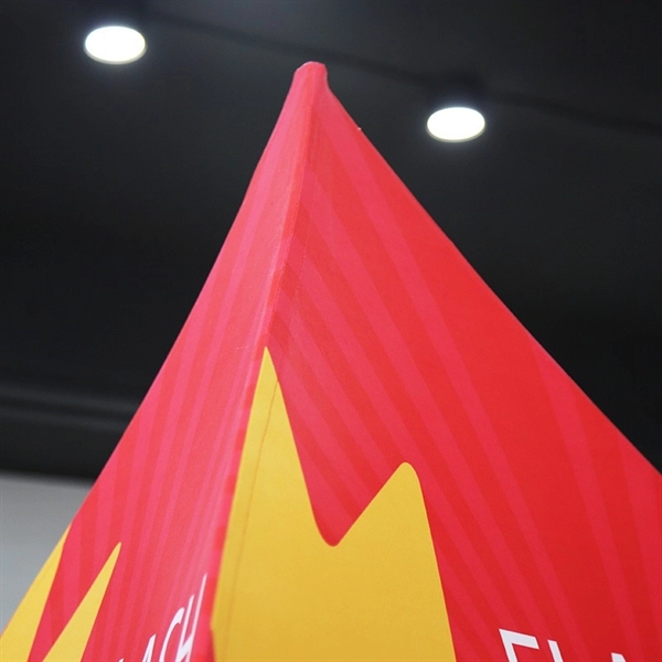 Eye catching spinning dart banner with a unique shape.... from ASI 66230 Landes Inc