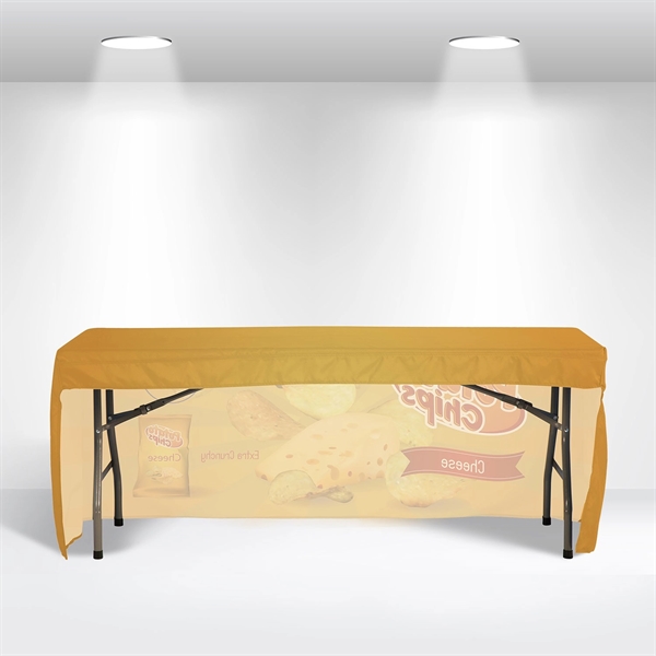 Washable and wrinkle resistant standard fitted table cover, allover printed with... from ASI 66230 Landes Inc