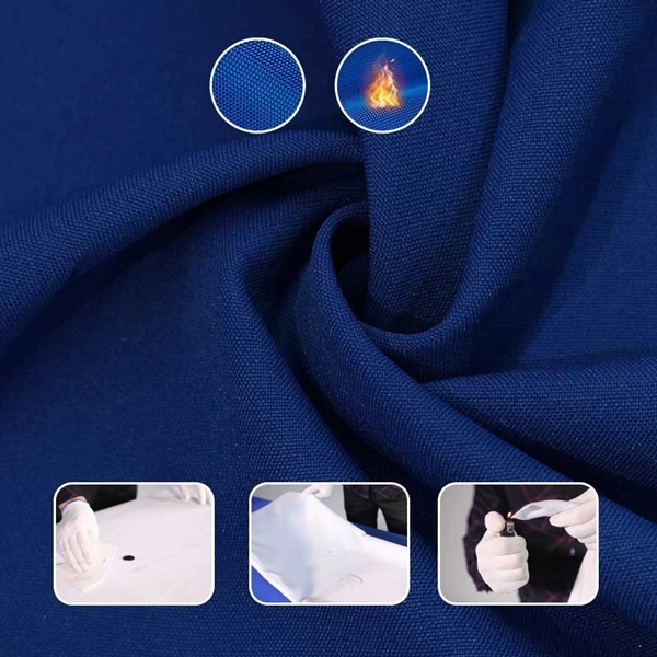 Washable and wrinkle resistant standard fitted table cover, allover printed with... from ASI 66230 Landes Inc