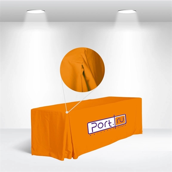 Washable and wrinkle resistant standard fitted table cover, allover printed with... from ASI 66230 Landes Inc