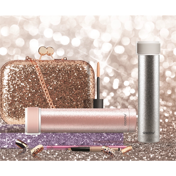 Skinny glitter water bottle, 7.8oz/230ml..... from ASI 31518 ADNART