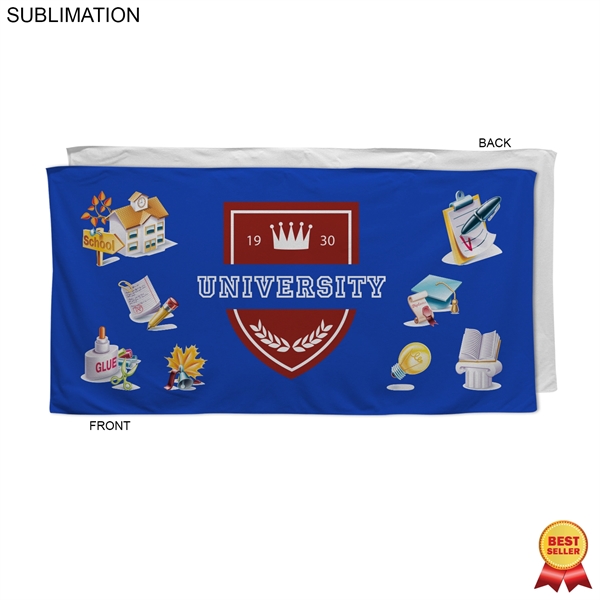 Colored Microfiber Dri-Lite Terry Beach Towel, 30x60, Sublimated Any PMS color... from ASI 53509 FIEL-Fairdeal Import & Export / FIEL