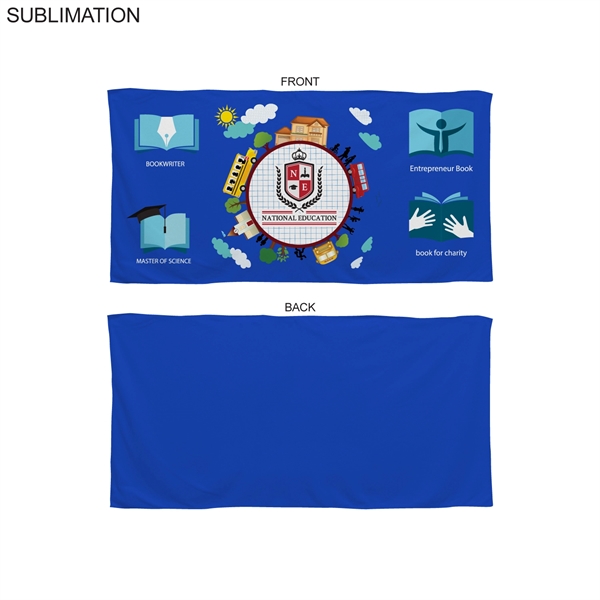 Sublimated Solid Colored Microfiber Beach Towel, 30x60, Sublimated Edge to Edge... from ASI 53509 FIEL-Fairdeal Import & Export / FIEL