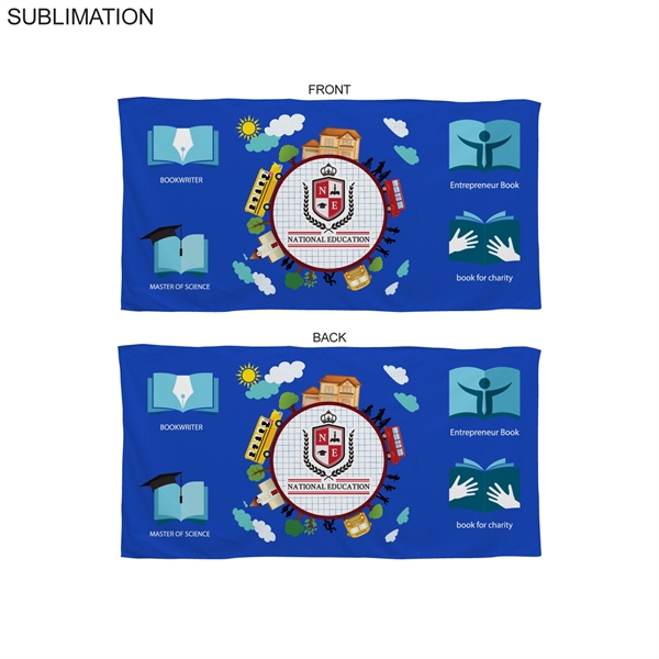 Sublimated Solid Colored Microfiber Beach Towel, 30x60, Sublimated Edge to Edge... from ASI 53509 FIEL-Fairdeal Import & Export / FIEL