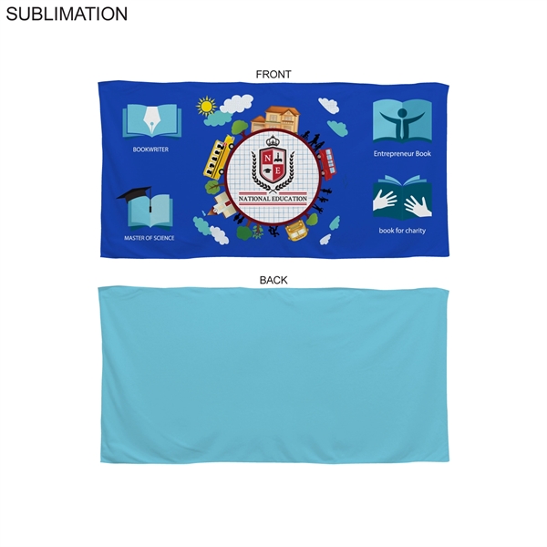 Sublimated Solid Colored Microfiber Beach Towel, 30x60, Sublimated Edge to Edge... from ASI 53509 FIEL-Fairdeal Import & Export / FIEL