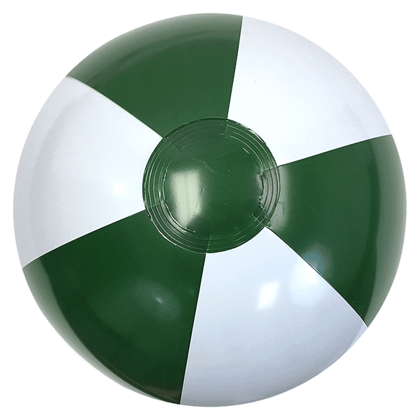 Inflatable Forest Green and White Beach Balls, All Sizes measured deflated.... from ASI 31977 Adline Industries Inc