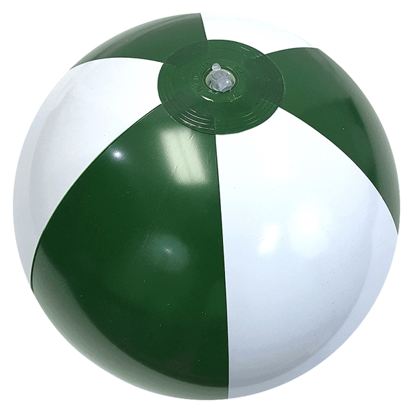 Inflatable Forest Green and White Beach Balls, All Sizes measured deflated.... from ASI 31977 Adline Industries Inc