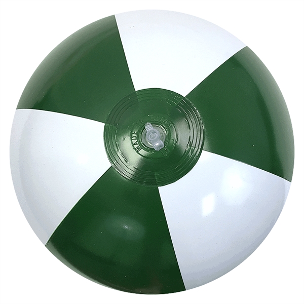 Inflatable Forest Green and White Beach Balls, All Sizes measured deflated.... from ASI 31977 Adline Industries Inc